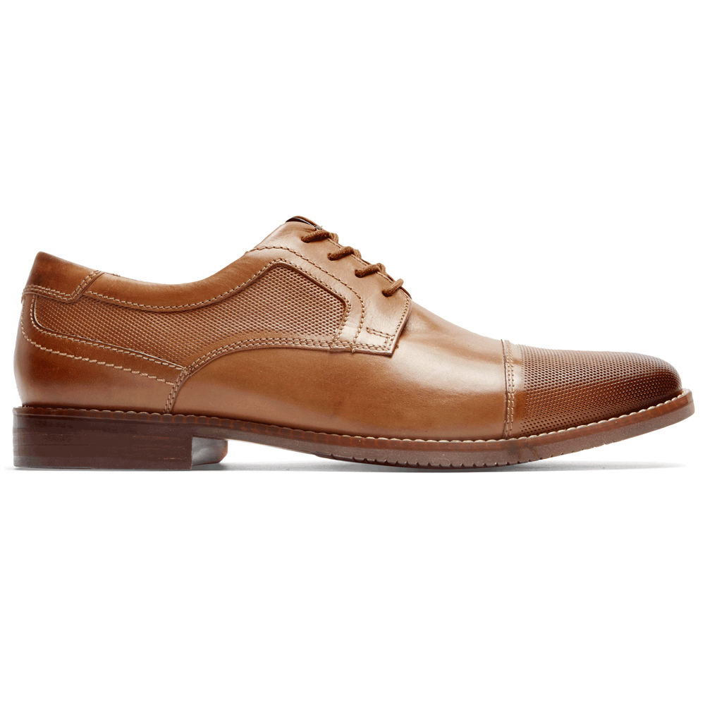 Zapatos Con Cordones Rockport Hombre Mexico - Style Purpose Cap Toe Blucher Marrom - VNHLA1785